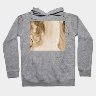 Sepia Antique White Abstract Art Hoodie